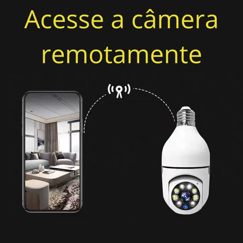 CAMERA DE VIGILÂNCIA EM FORMATO DE LAMPADA - QUALIDADE FULL HD