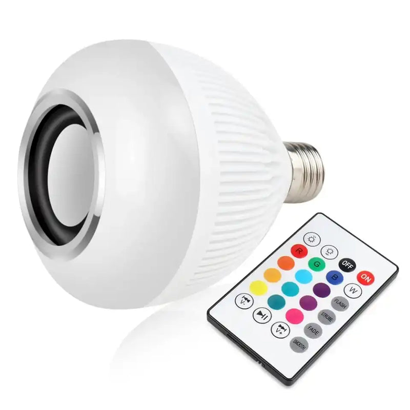 Lampada Musical Caixa Som Bluetooth Led Rgb Com Controle E27 110V/220V