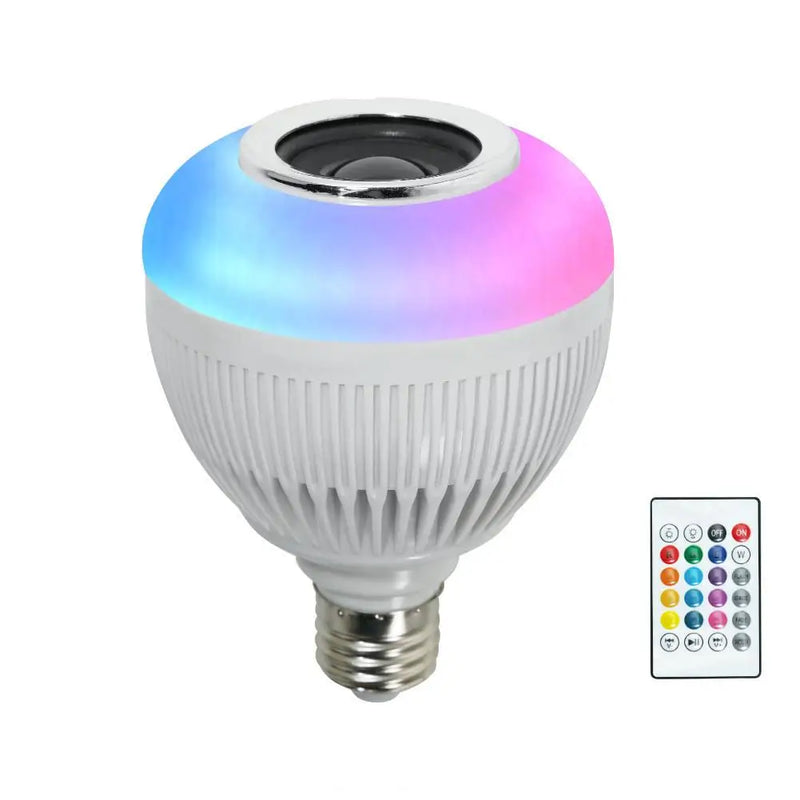 Lampada Musical Caixa Som Bluetooth Led Rgb Com Controle E27 110V/220V